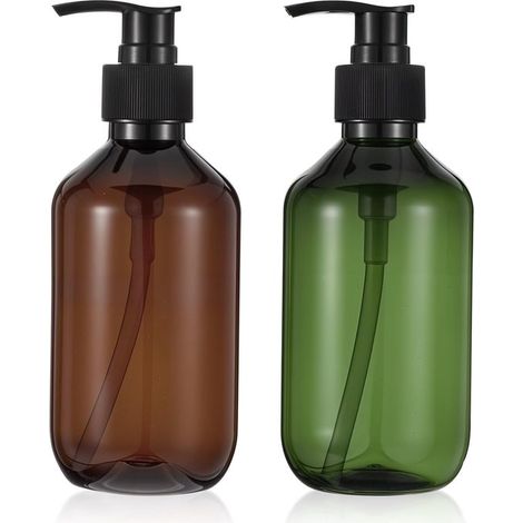 Distributeur de savon - 2 pièces - pompe à savon - vide avec pompe - réutilisable - Distributeurs de savon - bouteilles à pompe vides - ensemble distributeur de savon fixe pour Cuisine, salle de bain  (1/5)