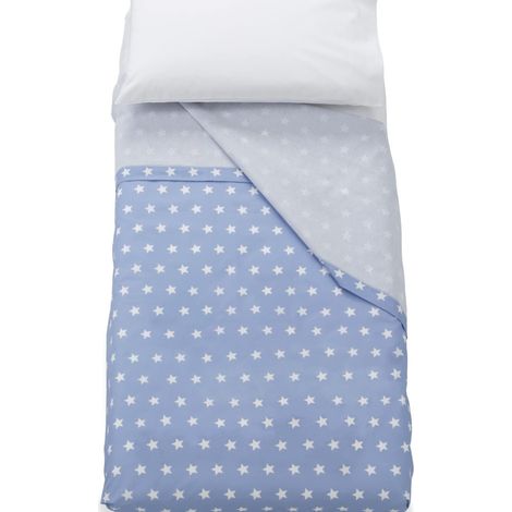 Italbaby Kinderbettwäsche-Set 3 Teile Starlette Blau 100% Baumwolle (1/2)