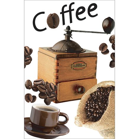 Sticker réfrigérateur et lave vaisselle, coffee énergie quotidienne déco, 75 cm X 49 cm (1/4)