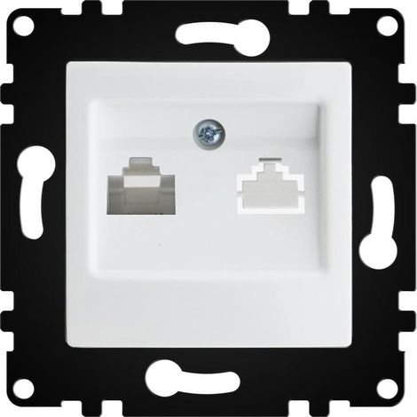 IluminaShop - Modulo Empotrable Toma Telefono Blanco IP20 Serie wLux (1/2)
