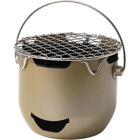 Grill au Charbon de Table - Barbecue avec Grille de Cuisson et Poignée - (1/5)