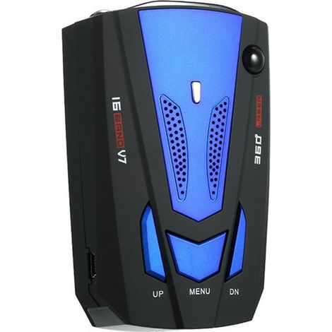 Detector de radar para coche V7, pantalla LED de 360°, alarma de velocidad de 16 bandas, detector de radar electrónico para perros, versión en inglés y ruso. (1/5)