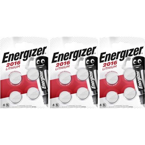 .12 piles Energizer CR2016.