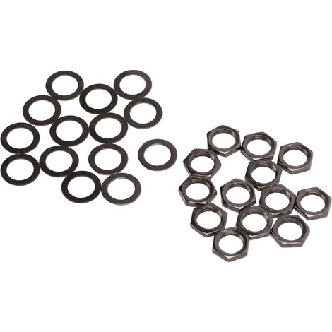 Kit Écrous pour Guitare Électrique Basse, Douille Connecteur Fixations M9 Filetage Femelle, Noir (1/5)