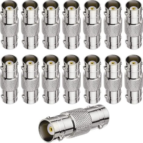 15 Pièces Adaptateur de Connecteur Femelle BNC Femelle à BNC pour Caméra de Sécurité CCTV (1/5)