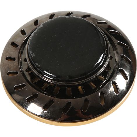 Décoration dorée désodorisant voiture forme disque volant, aromathérapie longue durée avec 2 huiles essentielles, rafraîchissant intérieur auto, parfum permanent. (1/5)