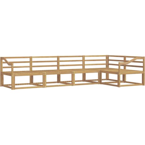 Set di divani da esterno 5 pcs Bianco 325 x 166,5 x 73 cm vidaXL