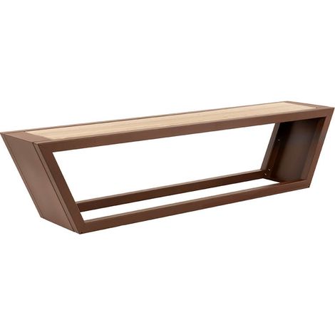 HOME DELUXE Sitzgarnitur aus Stahl KOBON Braun - Made in Germany - 1 x Bank bequeme Sitzgarnitur, moderne Sitzgarnitur, elegante Sitzgarnitur (1/3)