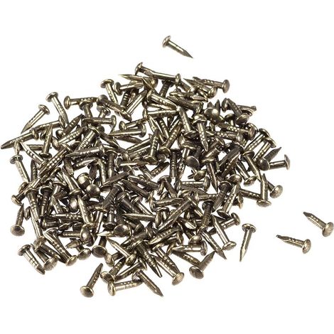 Clou Petit Minuscule Carbone Acier 1X6mm(DxL) Bronzé 200pcs (1/5)