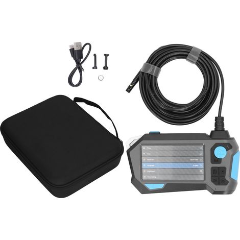 Caméra d'inspection 2 objectifs avec éclairage, endoscope industriel étanche pour tuyaux, vidéo 4,5 pouces, sonde 9mm (1/5)