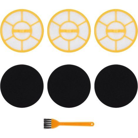 6-teiliges Ersatzfilterset, kompatibel mit Kärcher VC3 Staubsaugern 1.198-125.0, 2.863-238.0 – Filterset mit 3 Staubfiltern, 3 Spezialschaumstoffaufsätzen und einer Reinigungsbürste (1/5)
