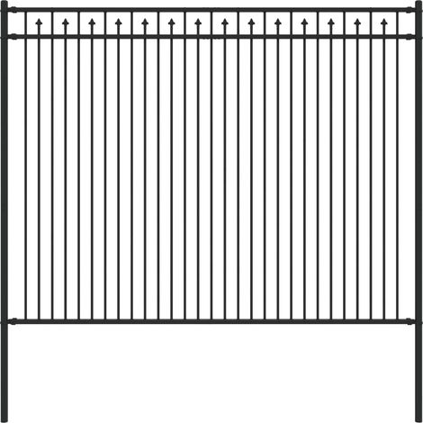 Spike Fence BAARLO Black vidaXL