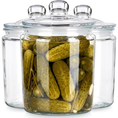 Contenitori in vetro con coperchio e guarnizione, 2 l, 3 pezzi. (1/5)