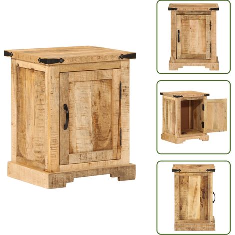 Table de chevet 40x35x50 cm bois de manguier massif - Table De Chevet - Meuble De Chambre - Table Nuit - Bois De Manguier - Mobilier Moderne (1/5)