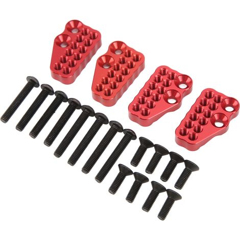 Stück Stoßdämpfer-Befestigungscodes aus porösem Metall für Vorder- und Hinterachse für Axial Capra 1.9 UTB AXI03004 RC-Car, Rot (1/5)