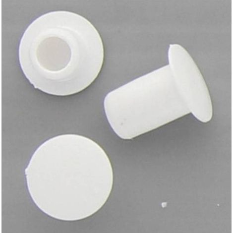 1000 x COPRIFORO PLASTICA BIANCO D 6 MM