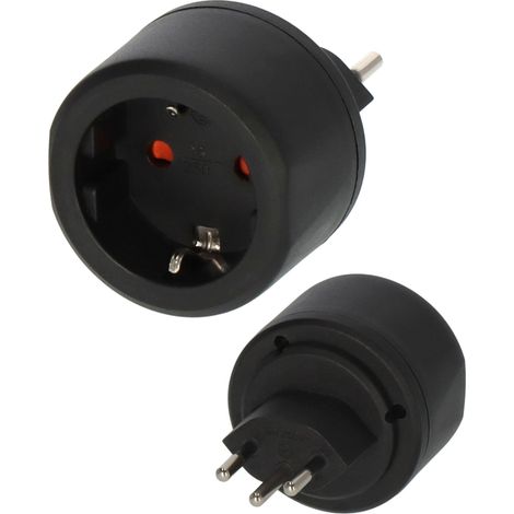Adaptateur secteur de voyage : 10,0 A, 250 V (noir), Adaptateur de prise UE vers Afrique du Sud (1/5)