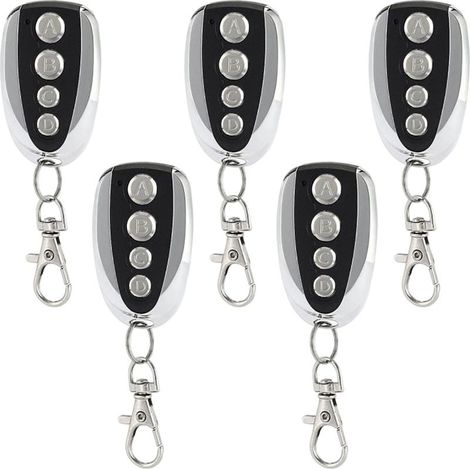 5 X Transmitter to Hand 433 MHz Door of Garage Remote, Compatible with The Models Nice Flor-S, DITEC, V2/Adjustment Easy/4 Channels (1/5)