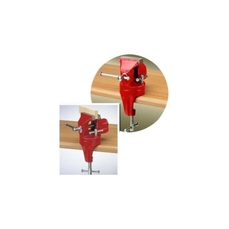 Morsa a galletto in acciaio base girevole 60mm