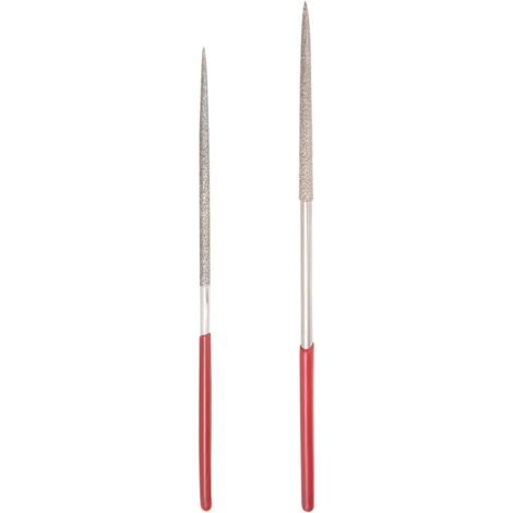 2mm x 100mm and 3mm x 140mm Round Diamond Needle File 150 Grit Set 7pcs (1/5)