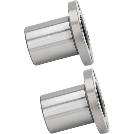 Lot de 2 Roulements Linéaires à Bride Ronde LMF30UU en Acier, Kit d'Accessoires pour Mouvement CNC (1/5)