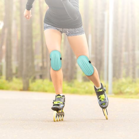 2 Genouillères de Protection en Mousse EVA avec Sangle Réglable pour Sport, Yoga et Patin à Glace