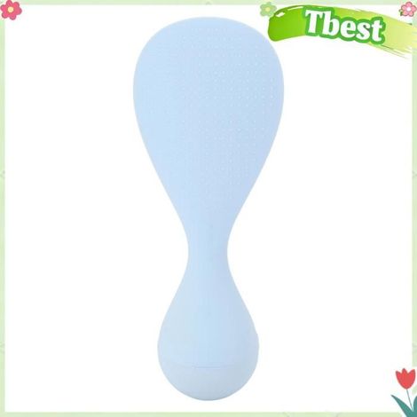 Tbest Palette à riz en plastique Cuillère à riz sur pied antiadhésive en plastique, spatule à cuillère articles louche Rose Bleue (1/5)