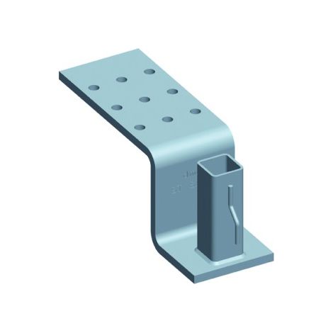 DIMOS - Support ZR 355 pour potelet carré 30x30mm (hors fixation) - 300 mm
