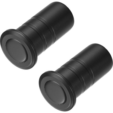 2PCS Protège-Poussière Pour Loquet De Porte 15mm/0.59", Insertions De Verrou Coulissant Sécurisé Anti-Poussière En Acier Inoxydable 304, Accessoires Pour Verrou À Cylindre, Noir (1/5)