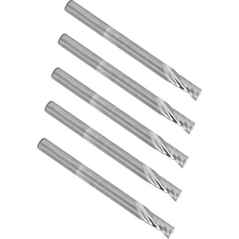 Jeu de 5 fraises hélicoïdales pro pour bois, défonceuse 3,175 x 8 mm, accessoires de sculpture et fraisage (1/5)