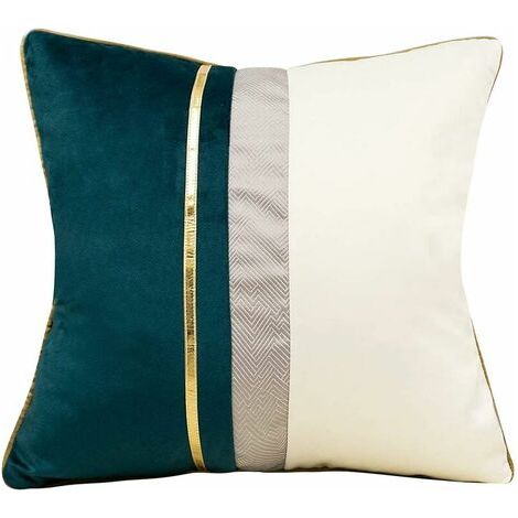 Filiyano-Housse de coussin en velours patchwork rayé pour canapé, salon, chambre ou voiture