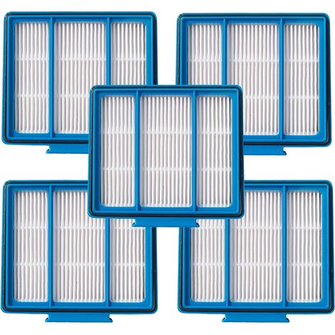 Paquete de 5 filtros de repuesto para aspiradoras Shark ION, IQ y EZ AI (AV2501AE, RV1001AE, AV910/911S/912S/915S, AV753, RV100AE, UR1000SR, AV2001WD, RV1001, AV752, AV2820S, número de pieza: RVFFK950 (1/4)