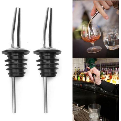 Carafe à vin en acier inoxydable, bouchon pour bouteille d'huile, bec verseur, bouchon pour bouteille de vin, accessoires pour le vin (1/5)