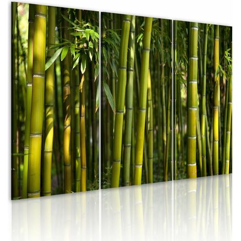 Tableau bambou et vert - 120 x 80 cm (1/4)