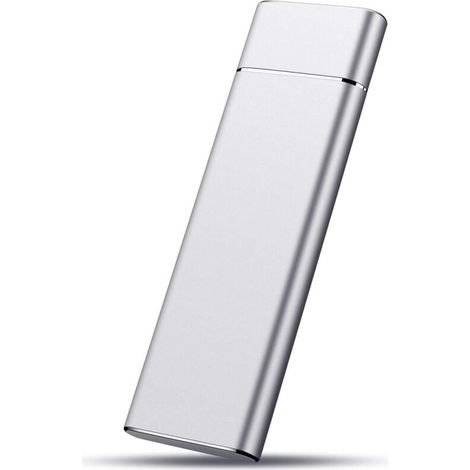 AIPERQ Hard Drive Enclosure, M.2 NGFF USB C SSD Enclosure USB3.0 5Gbps High Speed Transfer USB 3.1 10Gbps Type C Metal External Hard Drive Case for Win 7 10 for iOS(argent)