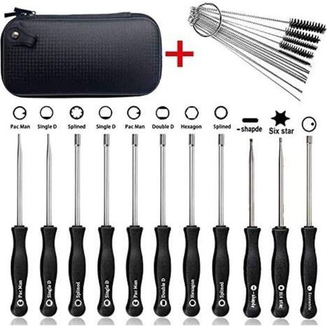 11 PièCes SéRies D'Outils de Tournevis de RéGlage Carburateur avec des Aiguilles de Nettoyage en Carbu Brosses AdaptéEs pour Le Carburateur à 2 Cycles Commun H623 (1/5)