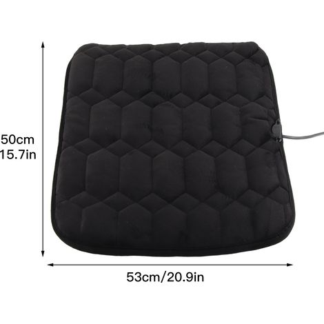 Coussin chauffant carré pour siège auto avec revêtement peluche 12V (1/5)