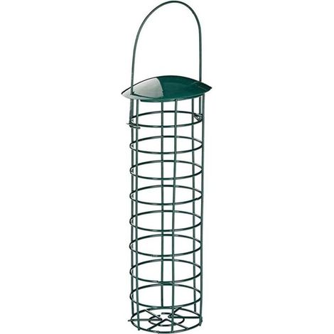 Mangeoire pour Oiseaux Sauvages Extérieur - Distributeur Automatique Suspendu en Grille Métallique Robuste - Grande Capacité, Résistante aux Écureuils et Intempéries (1/5)
