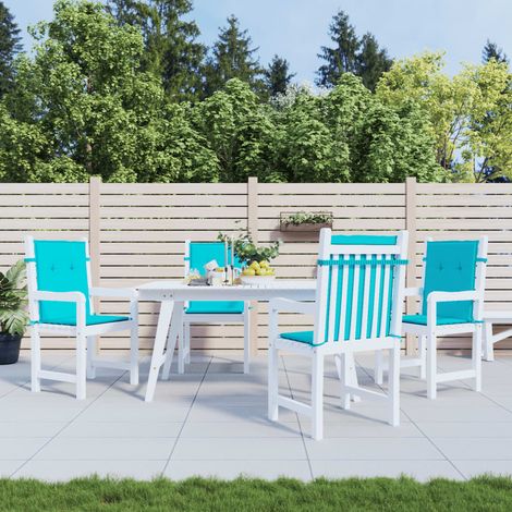 Lot de 4 Coussins de chaise à Dossier bas,Coussins de Chaise Dossier Siège Confortables turquoise tissu -AD33746 (1/5)