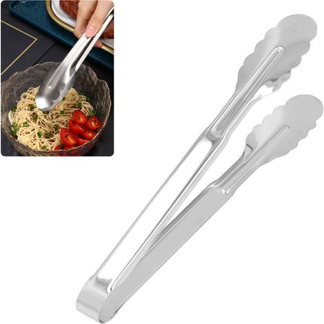 Pinzas de cocina multifuncionales y reforzadas, fabricadas en acero inoxidable 304, para barbacoa, cocina y camping, 24,5 cm. (1/5)