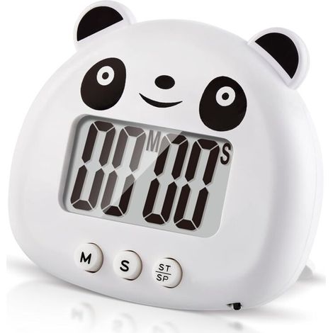 Minuteur Numérique - Écran LCD Grand Format - Magnétique + Support + Trou de Suspension - Pour Cuisine Pâtisserie Fitness Apprentissage - 1 Pièce (1/5)