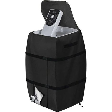 Housse de pompe de chauffage spa 43 x 38 x 54 cm - Protection gonflable pour chauffe-eau d'extérieur - Résistant aux intempéries - Matériau 420D argenté - Protection contre les intempéries - Pour la (1/5)