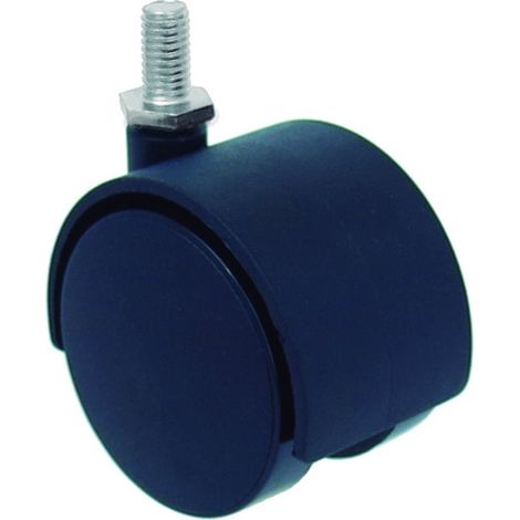Roue de Mobilier 40mm Nylon Noir Épingle 8x15