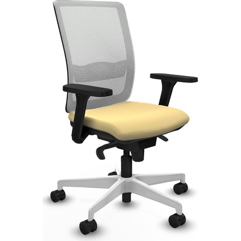 Silla de oficina piqueras y crespo Haches crema similpiel (1/2)