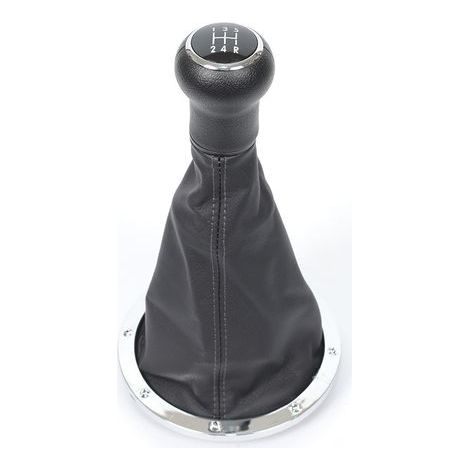 Convient pour Volkswagen Golf GOL : kit de protection anti-poussière pour pommeau de levier de vitesse, accessoires de revêtement en cuir pour pommeau de levier de vitesse, électroplaqué + noir, 5 vit (1/4)