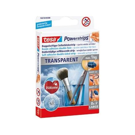 TESA - TESA POWERSTRIP TRANSPARENT, FIXATION: MAX. 1,0KG 58810-00000-00 (1/4)