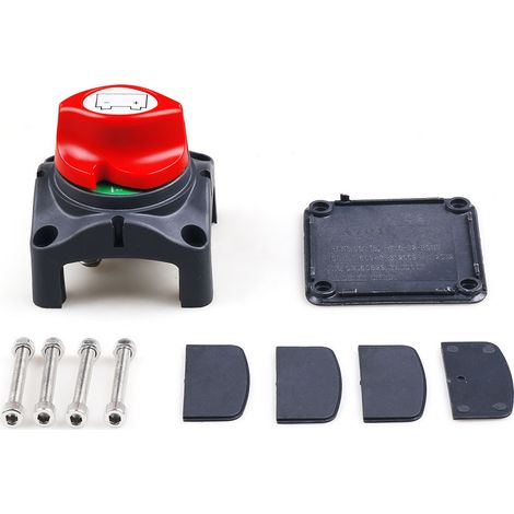 Master Switch batterie 12 V/24 V - batterie Cut Off - Master Isolateur de batterie Déconnecter commutateur batterie de voiture Kill Switch Accessoires pour RV Yacht Bateau Camion Bus Voiture Moto (1/2)