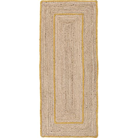 Tappeto da interno Ankit naturale 60 x 150 cm -Giallo