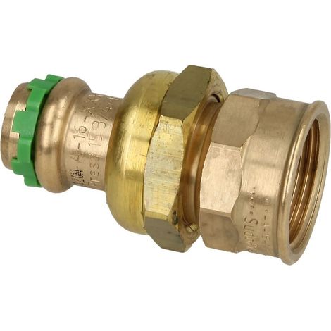 Raccord à sertir laiton rouge raccord à visser 15 mm x 1/2’’ FF contour V à joint plat