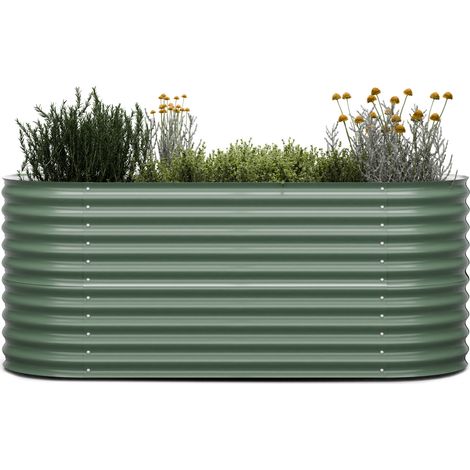 Blumfeldt Hochbeet High Grow Garden - praktisches Hochbeet aus verzinktem Stahl - Rost- & Frostschutz, einfache Montage - üppige Gartenzucht zu jeder Jahreszeit - Maße 200x80x100 (BxHxT)